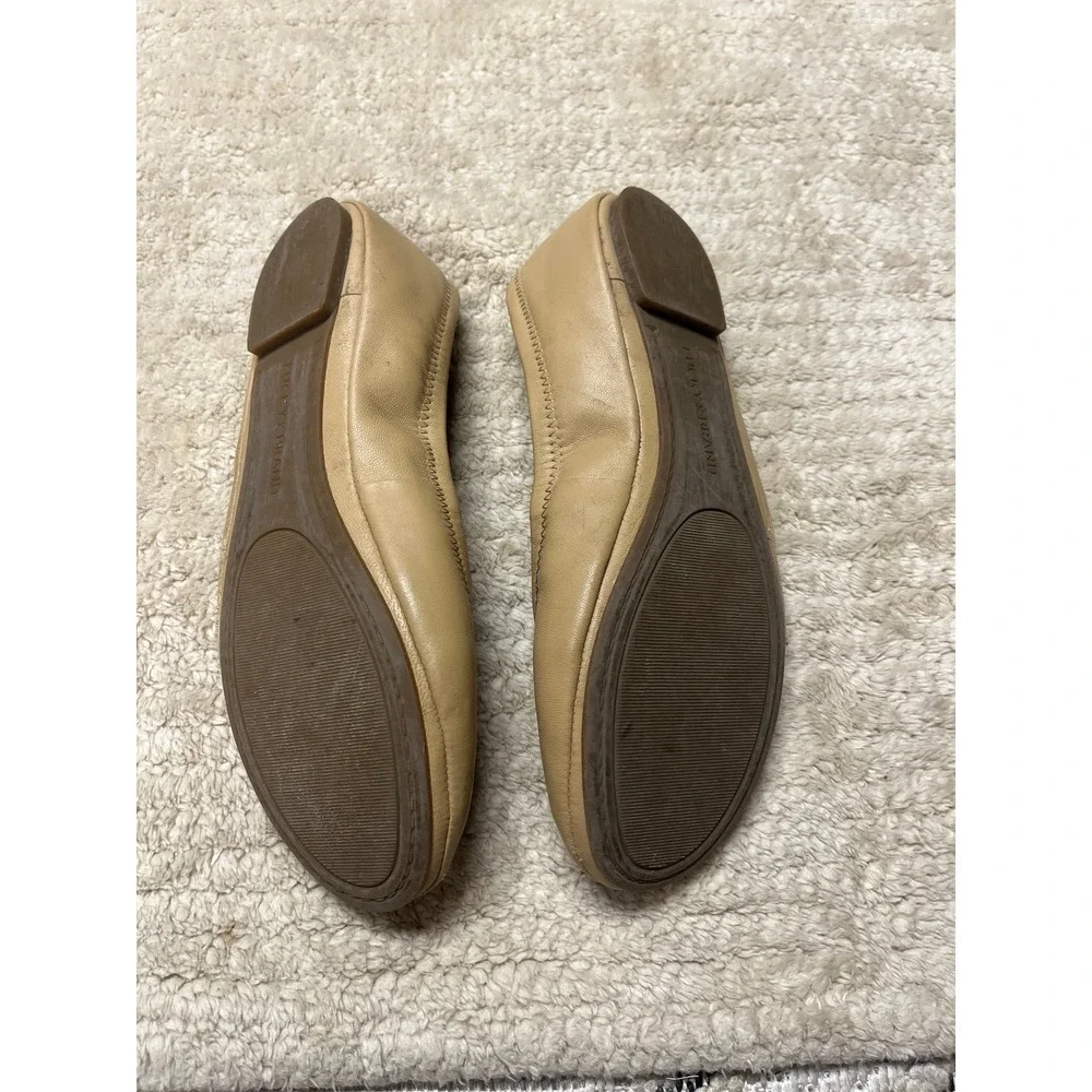 Lucky Brand Emmie Women's Beige Colored Leather Ballet Flats Size 7.5 - Picture 3 of 3